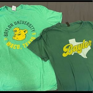 Two EUC Baylor tees